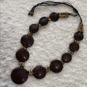 Stylish Dark Brown Coconut Shell Necklace